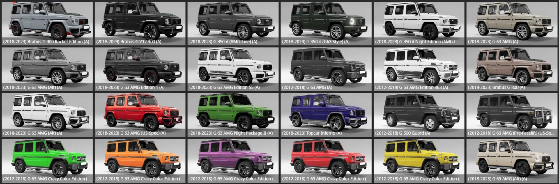 Mercedes-Benz G-Class Pack 1 - BeamNG.drive