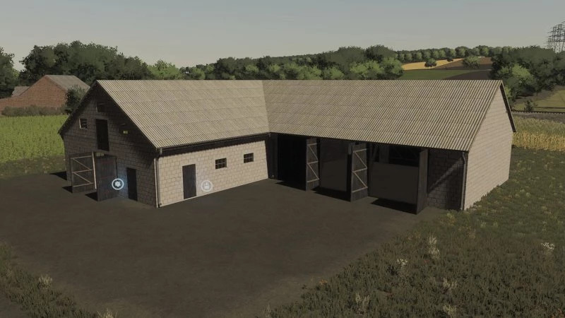 FS22 Cowshed with hood