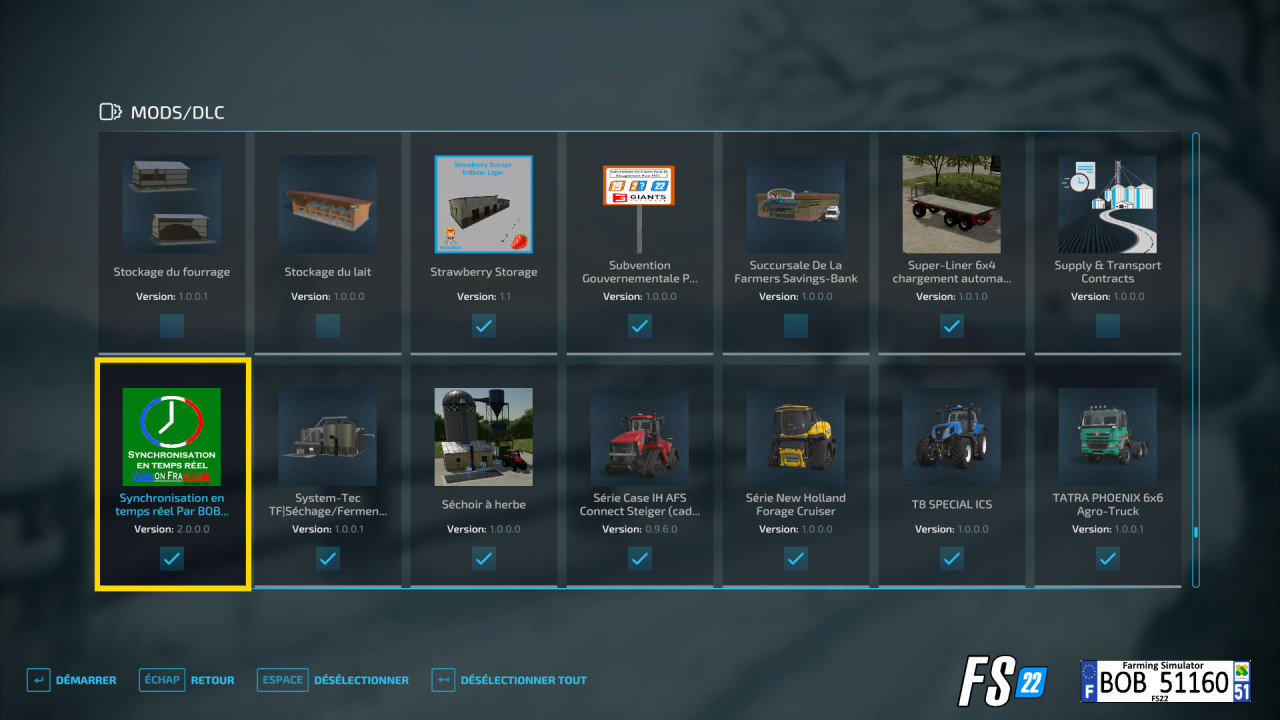 FS22 Real Time Sync By BOB51160