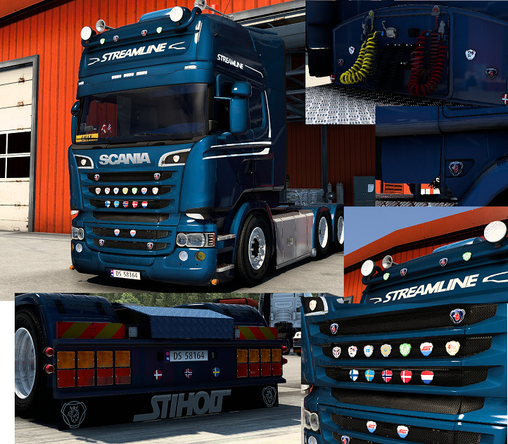 Scania RJL, R4, T, T4 Badges Add-On
