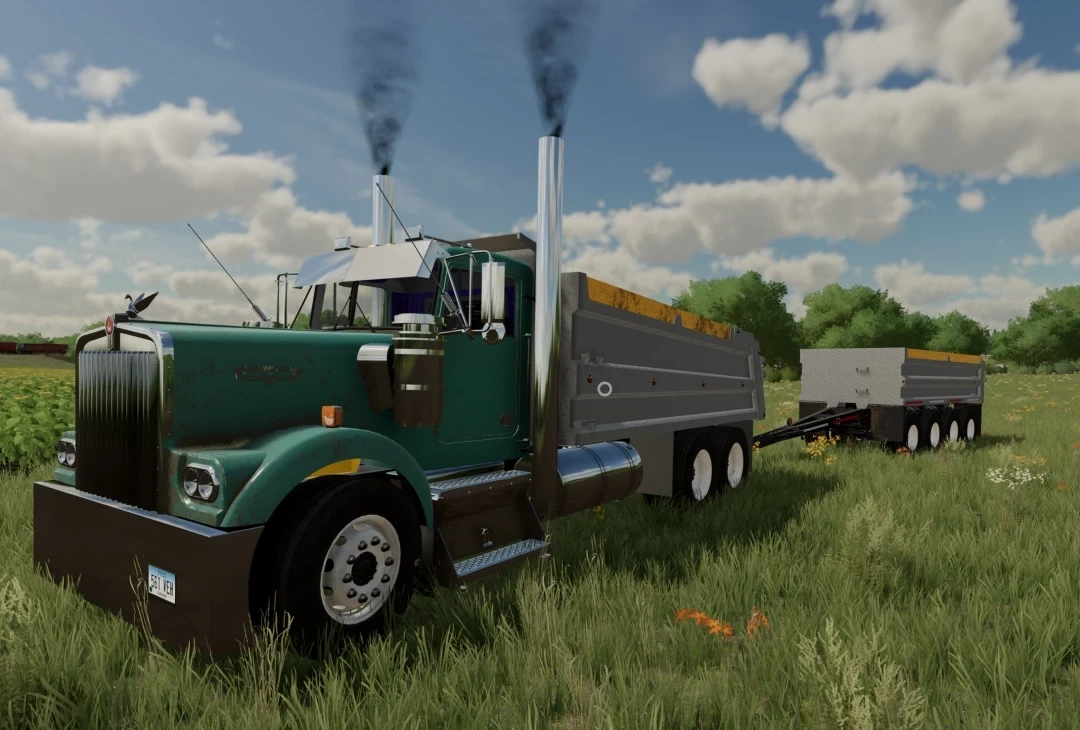 Kenworth w900 dump with puptrailer v 1.0 - FS 22