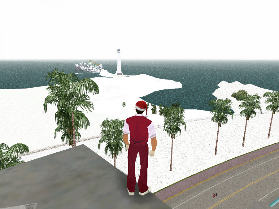 Christmas Mod With Mercedes And Santa Sleigh
