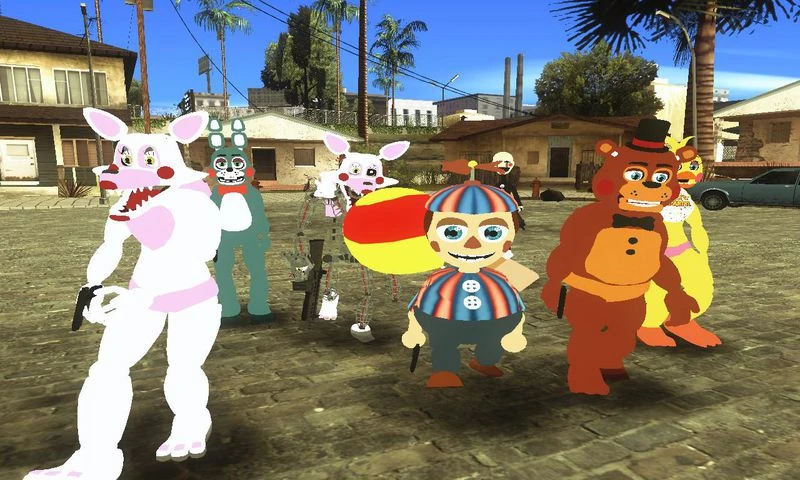 GTA San Andreas Five Nights At Freddy's Skin Pack Mod 