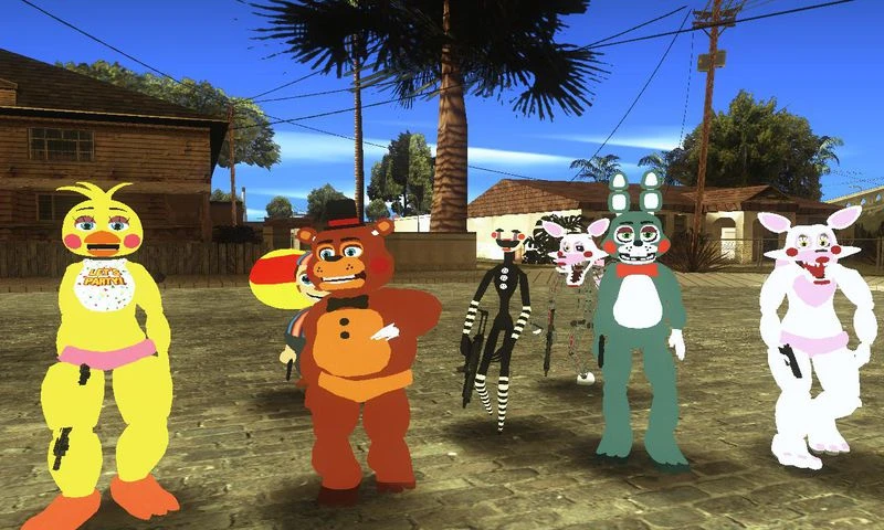 GTA San Andreas Five Nights at Freddy's 1 Skin Pack Mod