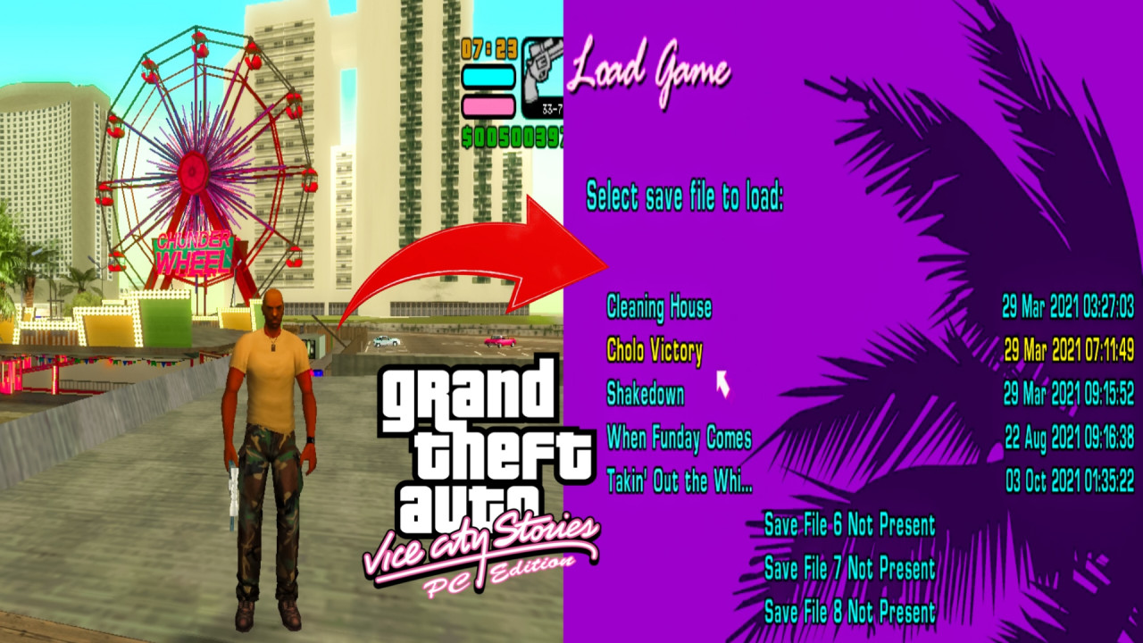gta vice city stories Mission save game