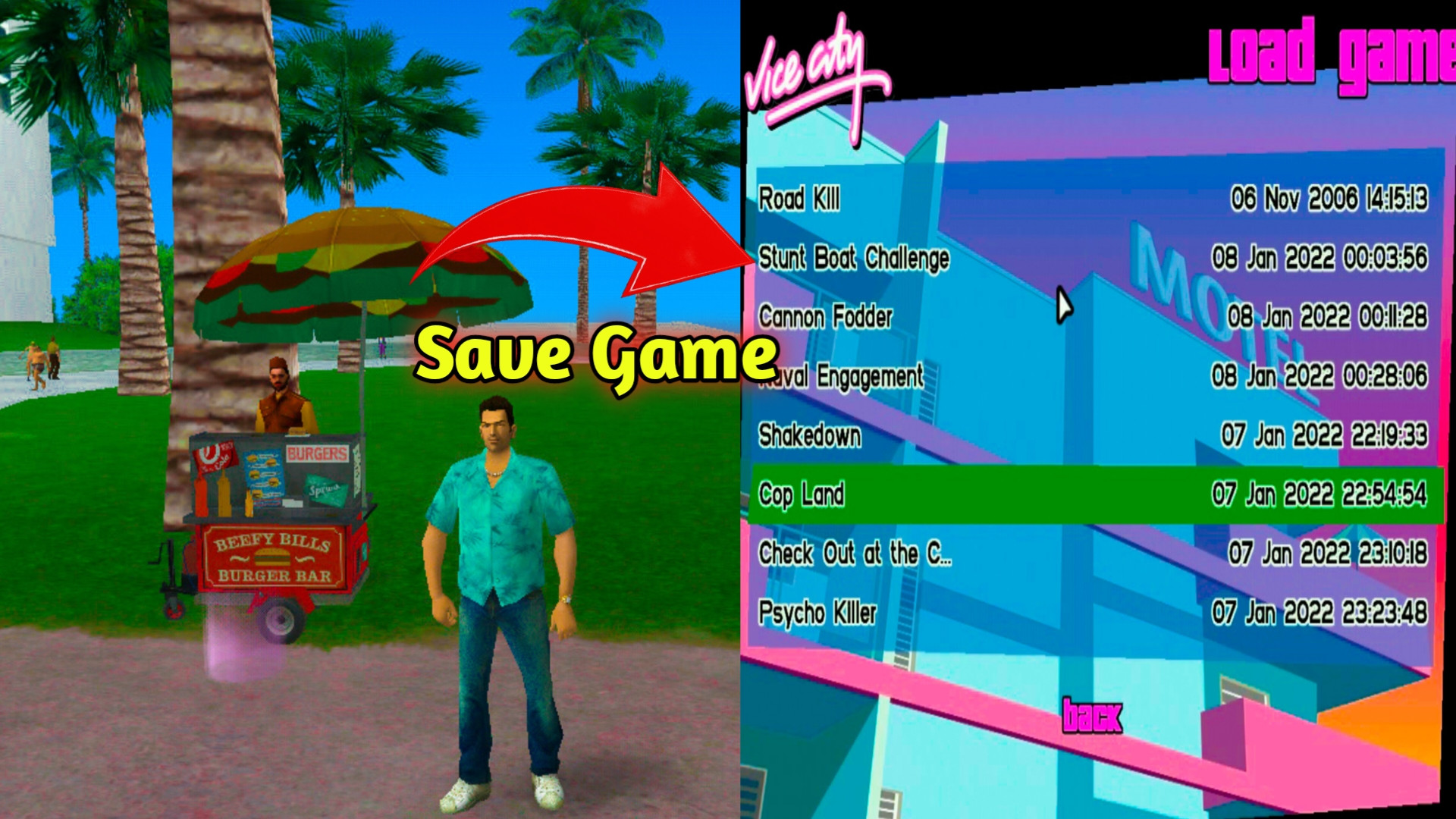 GTA Vice City Extended Feature Mod All Mission Save Game