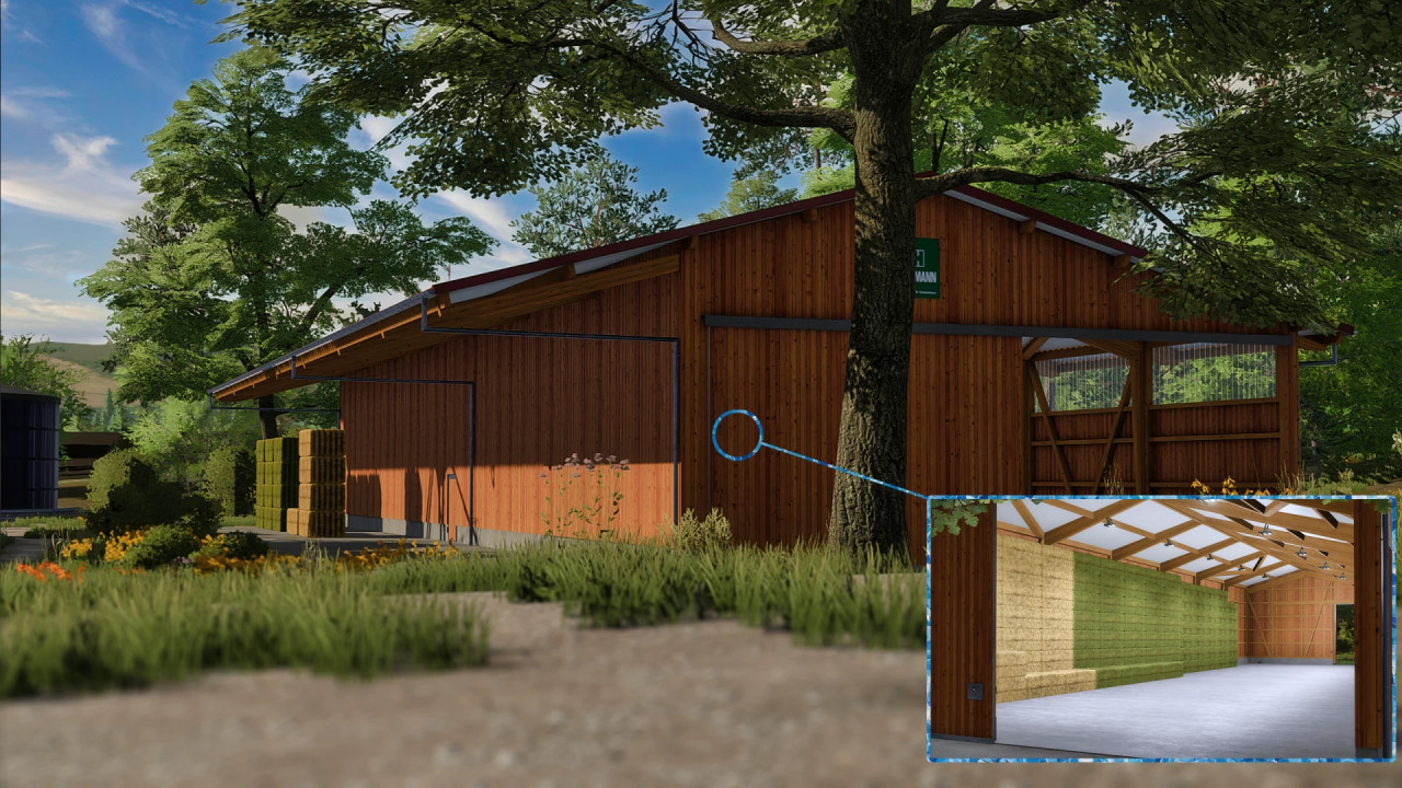Garage Wood Mid Bale Stack Farming Dud’s Edition