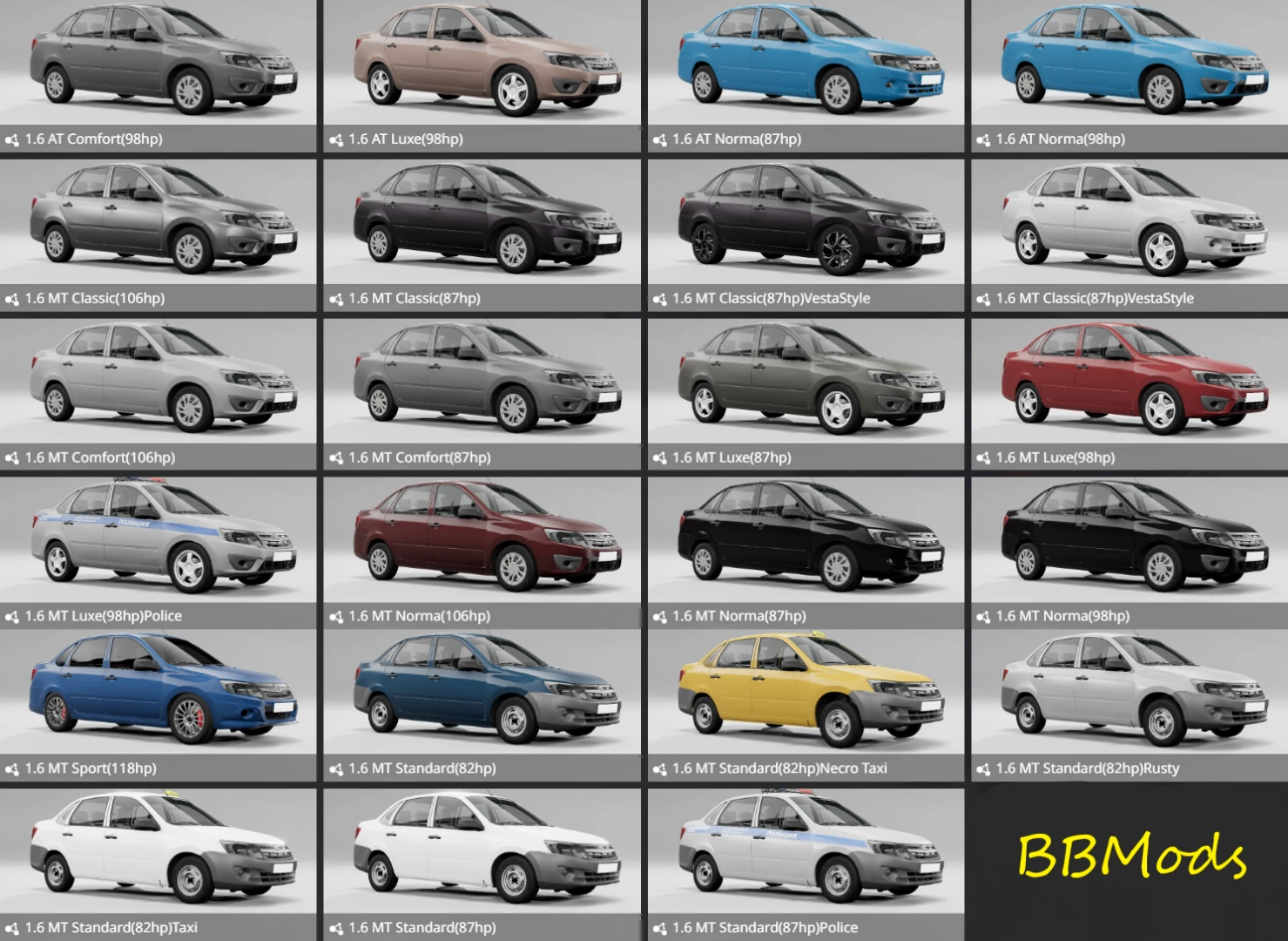 Lada Granta 2011-2018 FREE - BeamNG.drive