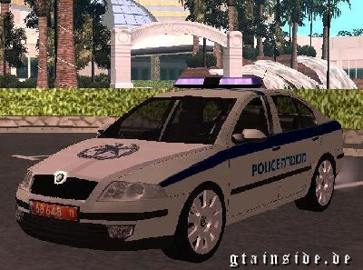 Octavia Israeli Police Car 