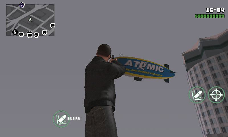 GTAV Atomic Blimp Flying Around Los Santos (GTA SA MOBILE)
