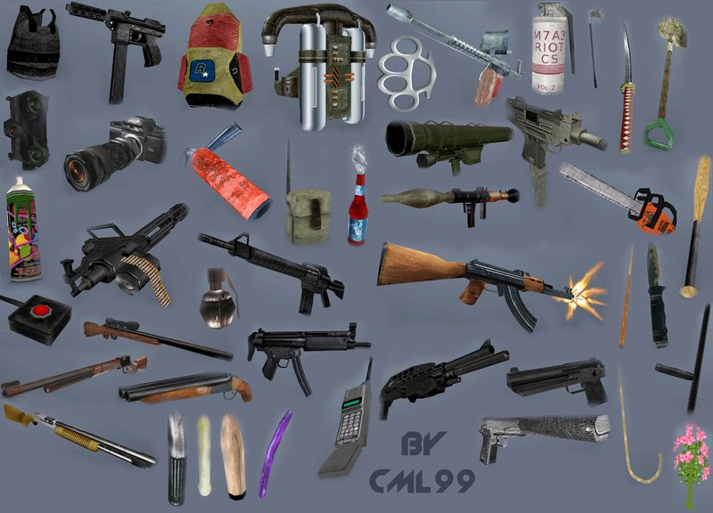 Weapons Retextured and Colored Weapon Icon Pack V 6 Final (512x512)