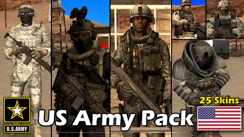 US Army Skin Pack (25 Skins)