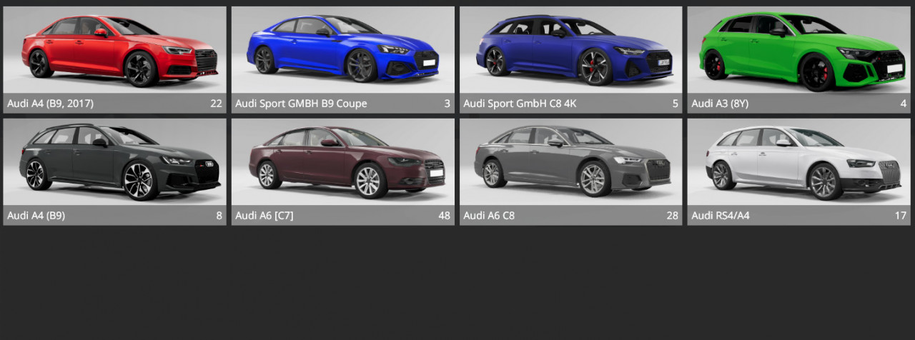 Audi car pack +13