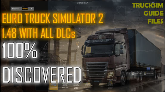 100% opened map in ETS2 Profile will all DLC
