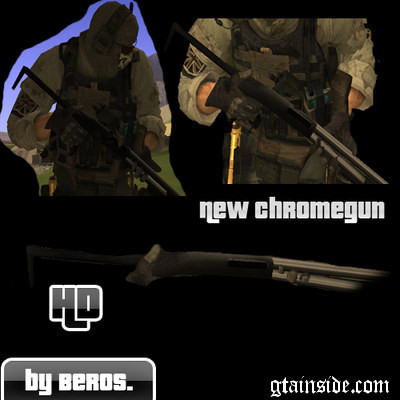 Chromegun with HD texture