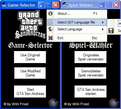 GTA San Andreas Game-Selector