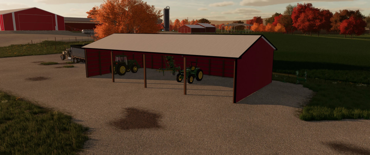 Open Sided Machine Shed