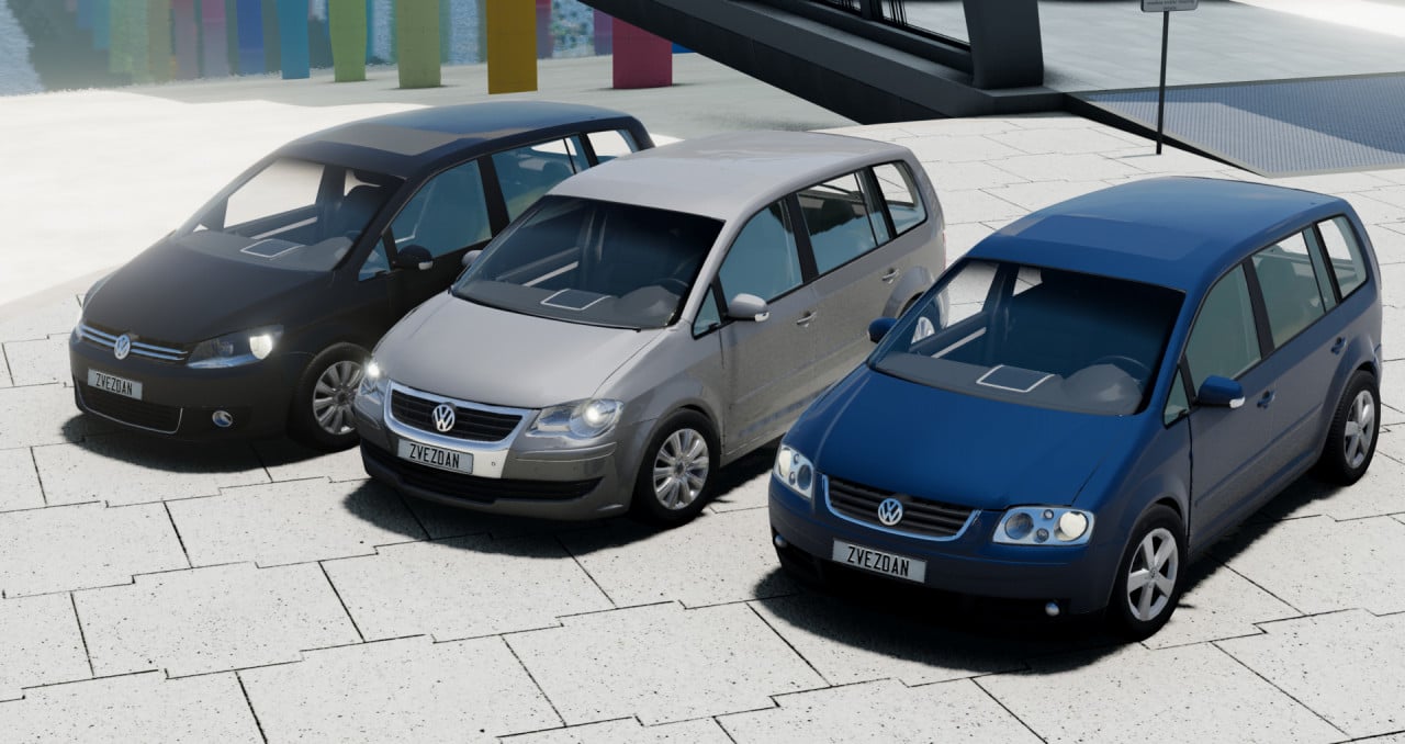 2003-2015 Volkswagen Touran (1T, Facelift, Facelift II) Pack BeamNG Mod