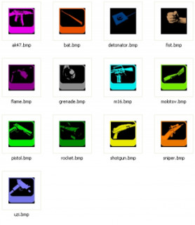 GTA III HUD Color Weapon Icons