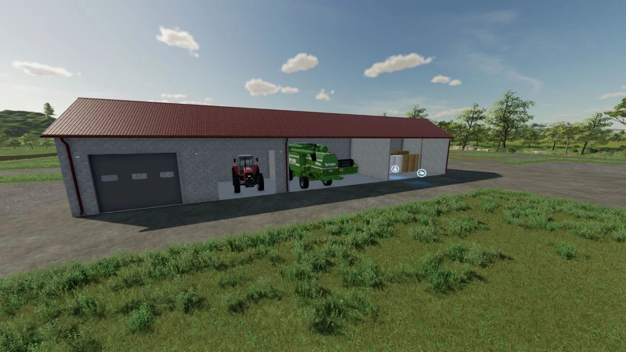 Garage with bale storage