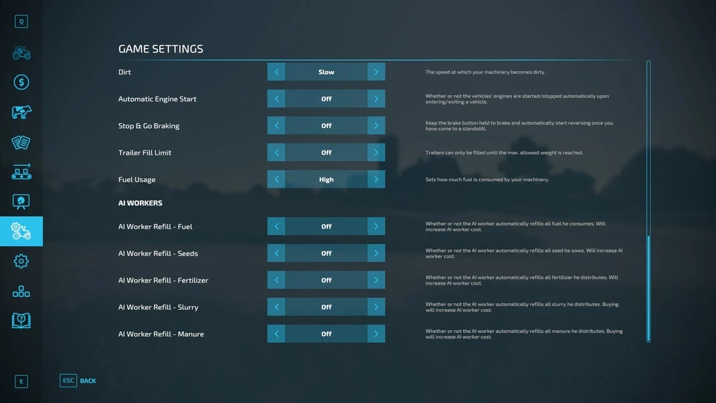 New Career Defaults v 1.0 - FS 22