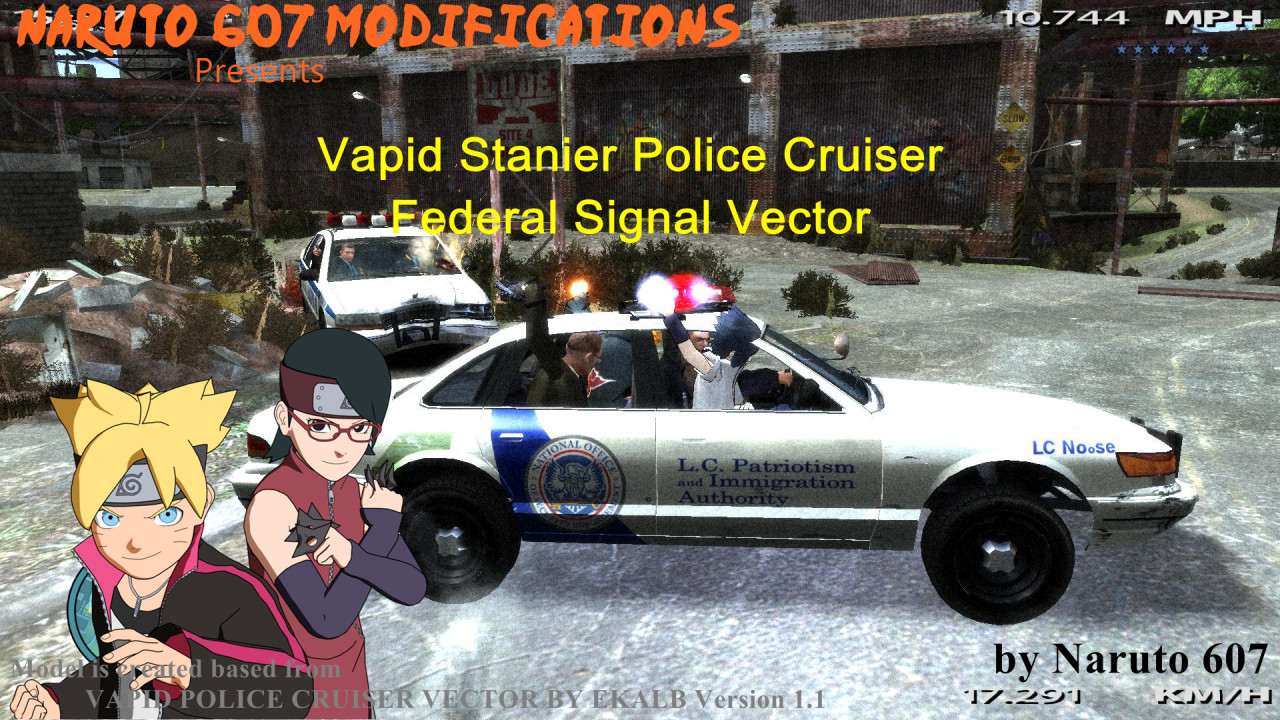 Vapid Stanier Police Cruiser Federal Signal Vector