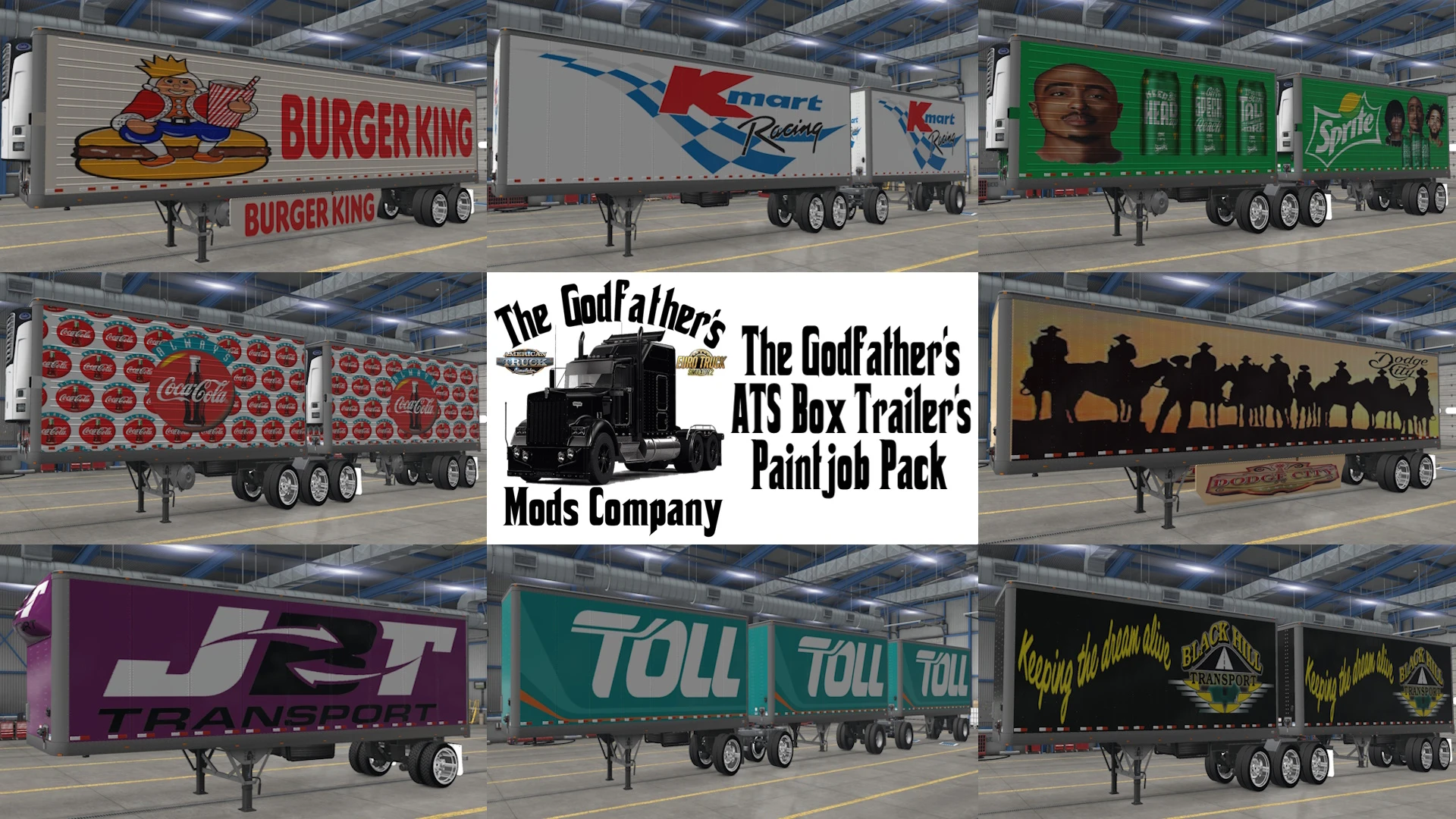 The Godfather's ATS Box Trailer's Paintjob Pack 1.0