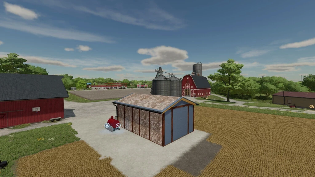 Small Workshop Garage And Gas Station For Your Farm v 1.0 - FS 22